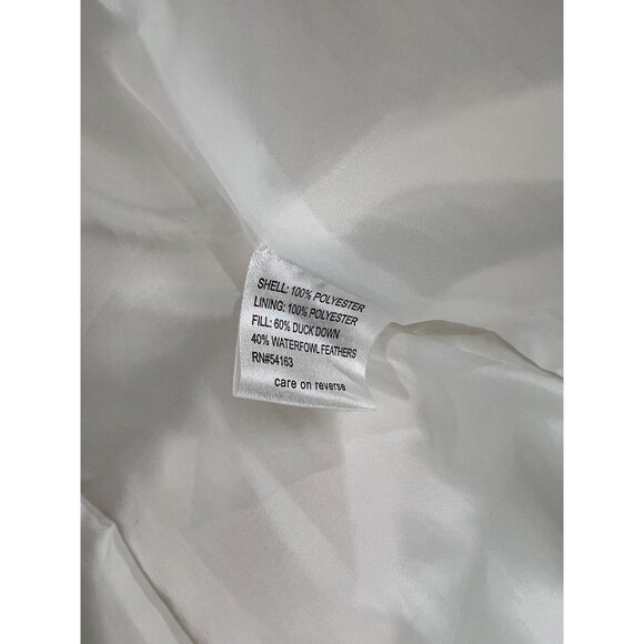 Calvin Klein White Puffer Jacket Down Fill Hidden Hood Women's Size M ~~minty~~ - Picture 5 of 16